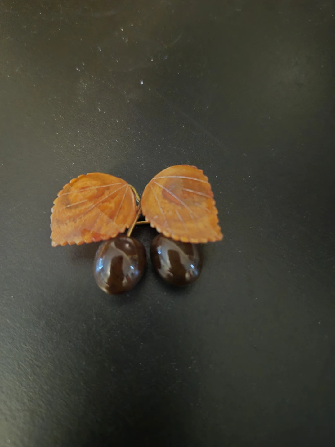 Vintage Cherry Fruit Brooch