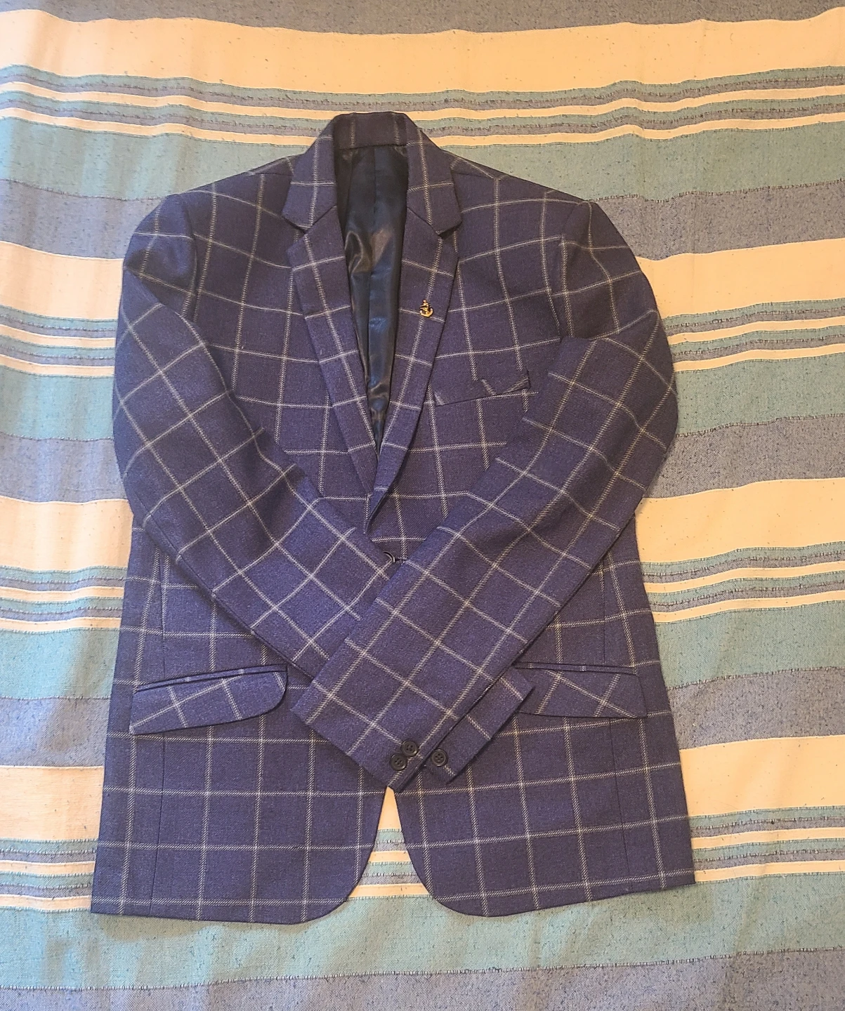 Moving sale - Blue Checked Men's Blazer