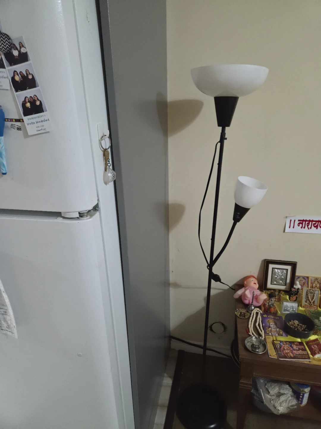 Black Floor Lamp with Reading Light