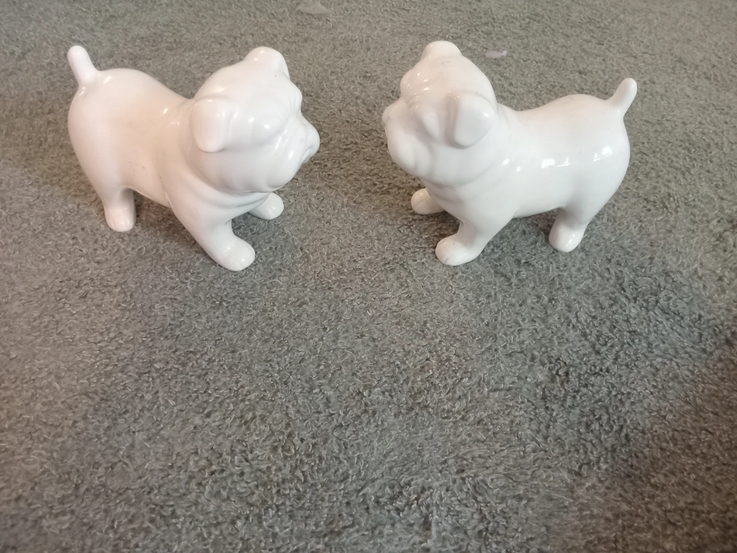 Set of Two Ceramic Bulldog Figurines - photo 2