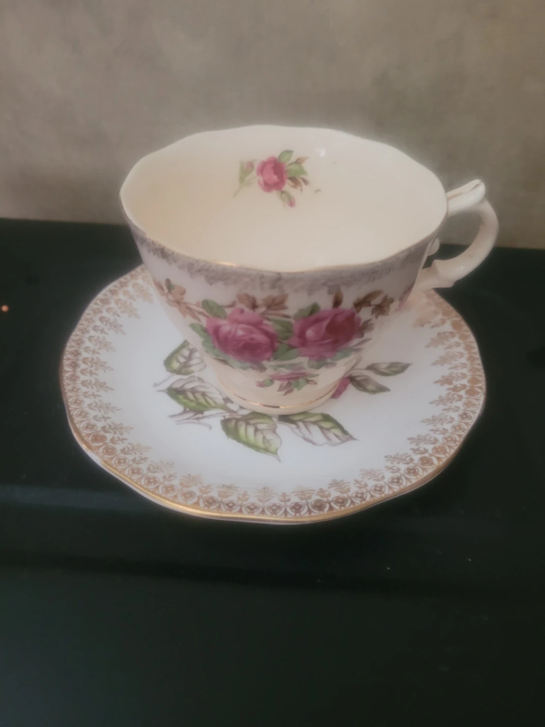 Queen anne saucer and Japan cup