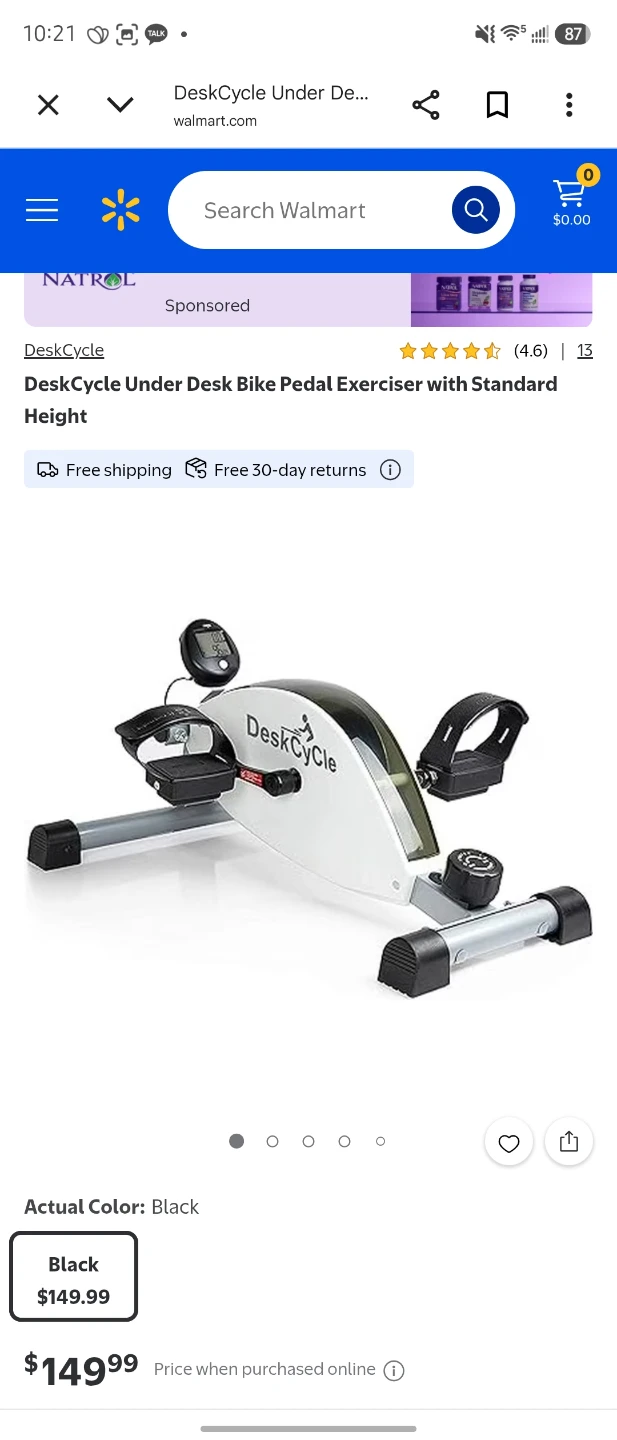 DeskCycle Under Desk Bike Pedal Exerciser New