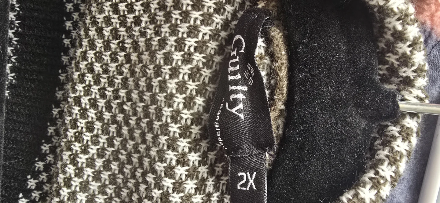 Guilty Black and White Knit waterfall Cardigan - photo 3