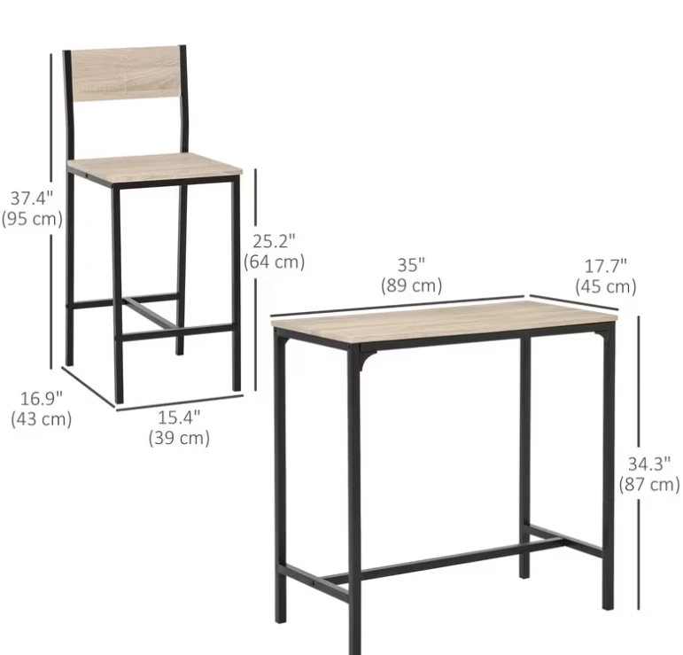 3-Piece Bar Stool and Table Set - photo 3