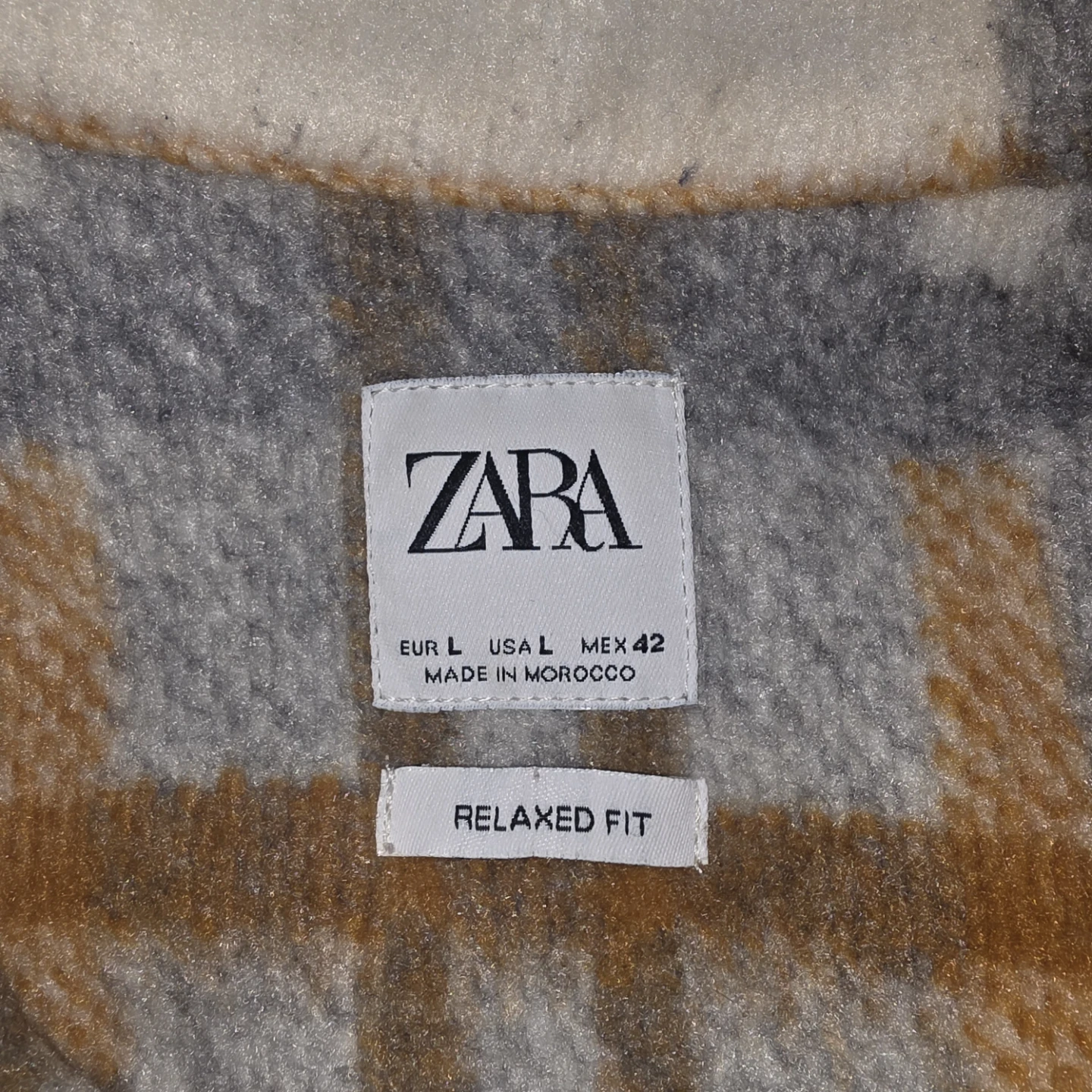 Zara Plaid Shirt Jacket Size L - photo 3