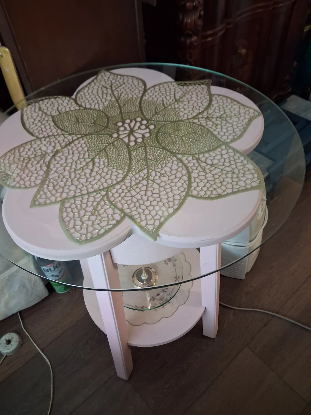 Pretty Pink Daisy  side Table
