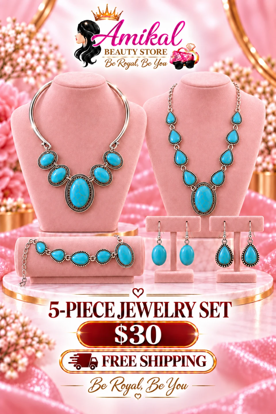 Amikal Beauty Store 5-Piece Jewelry Set