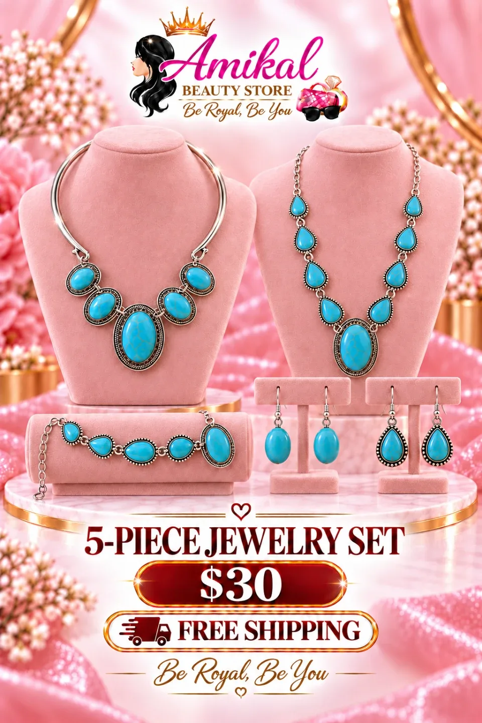 Amikal Beauty Store 5-Piece Jewelry Set