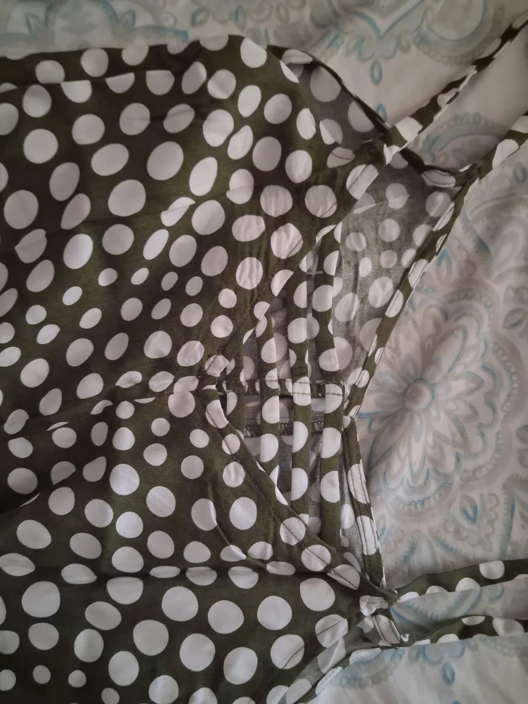 MSK Polka Dot Dress Green - photo 2