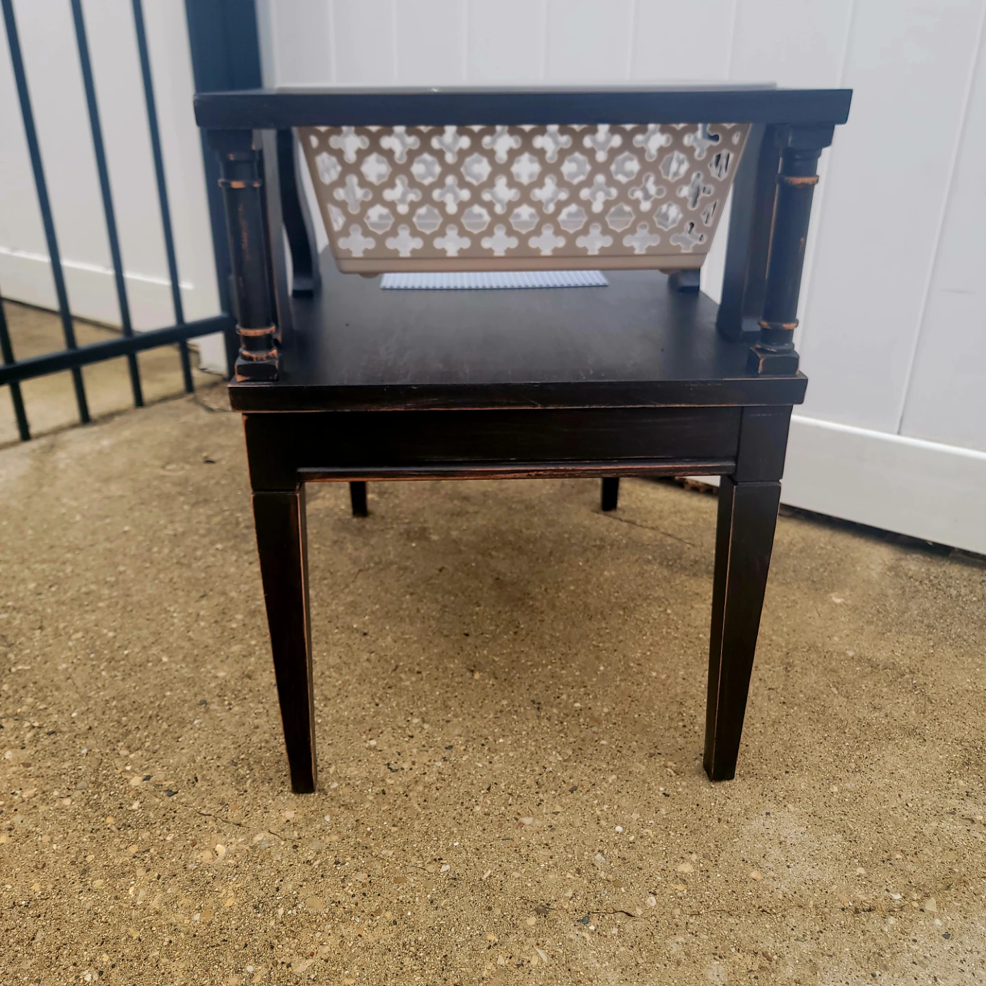 Black Two-Tier Side Table Lego table/storage $100 - photo 5