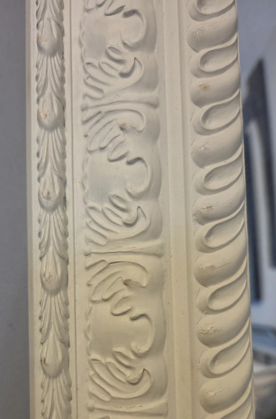 Full length ornate white wall mirror - photo 2