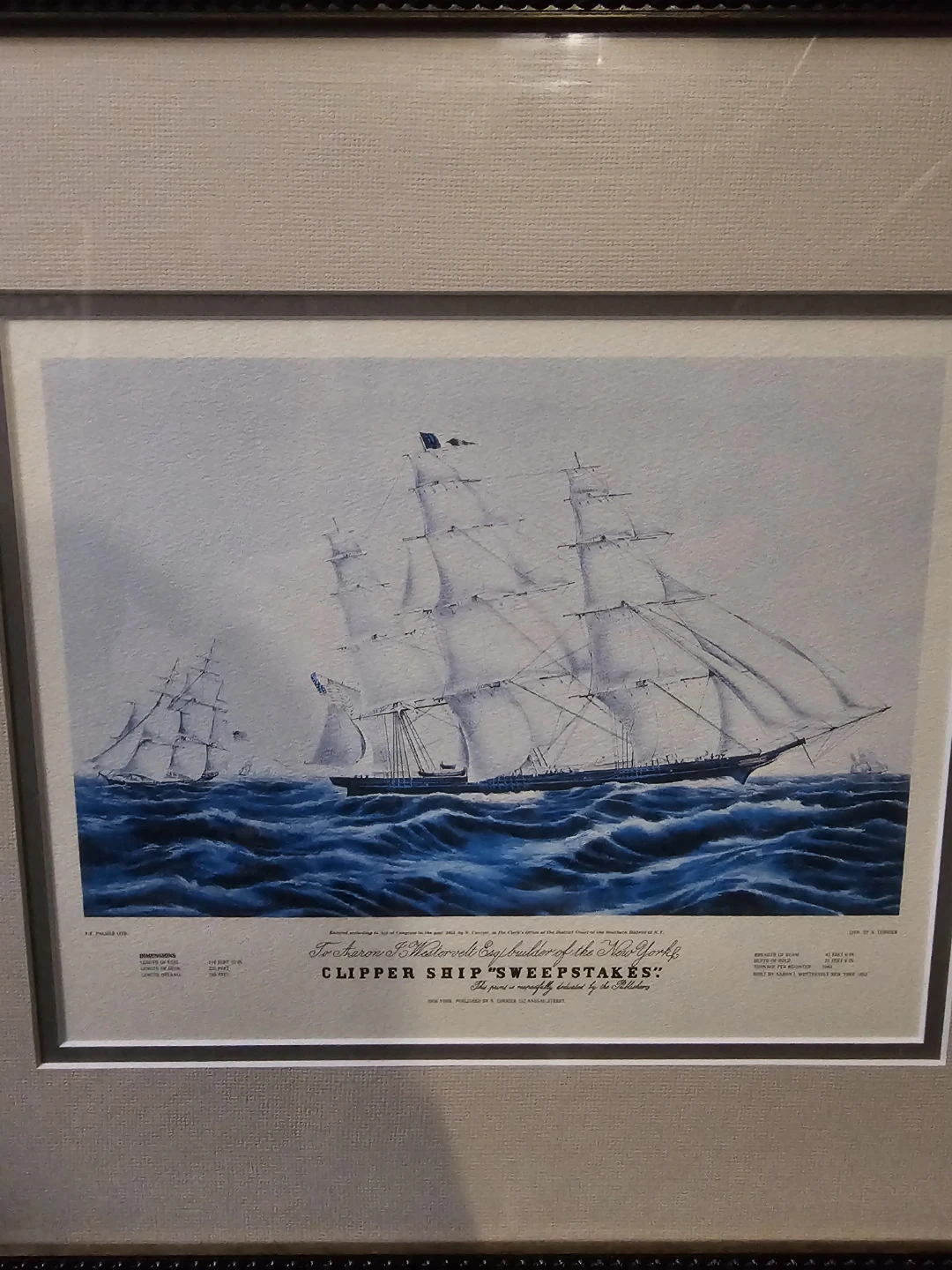 Clipper Ship Sweepstakes Framed Art - photo 2