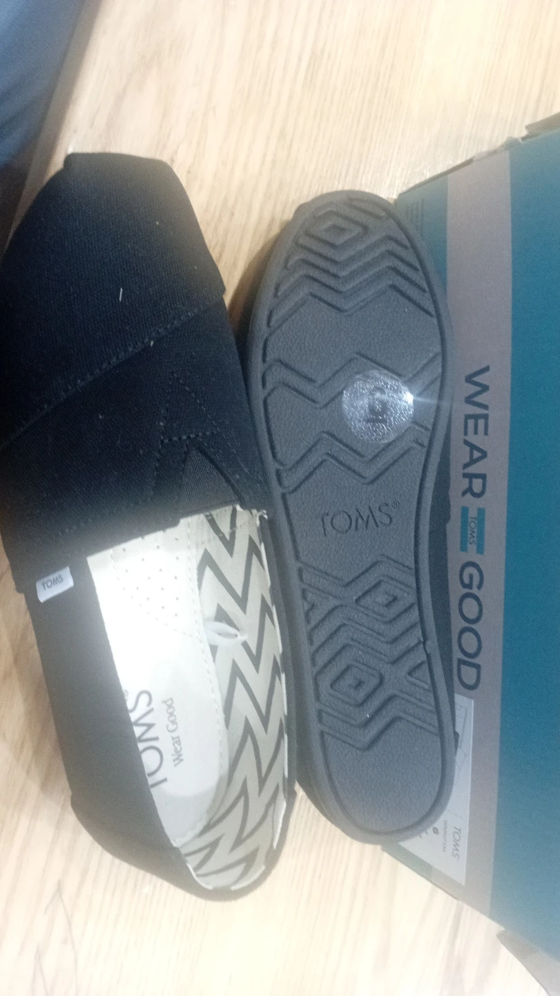 TOMS Black Canvas Slip-On Shoes - photo 3