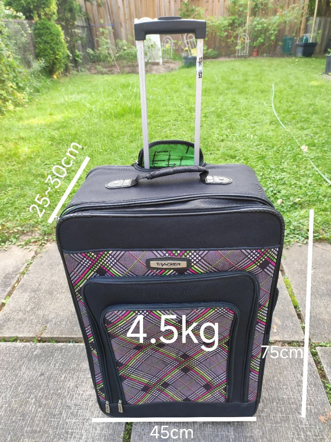 Tracker Rolling Luggage Suitcase