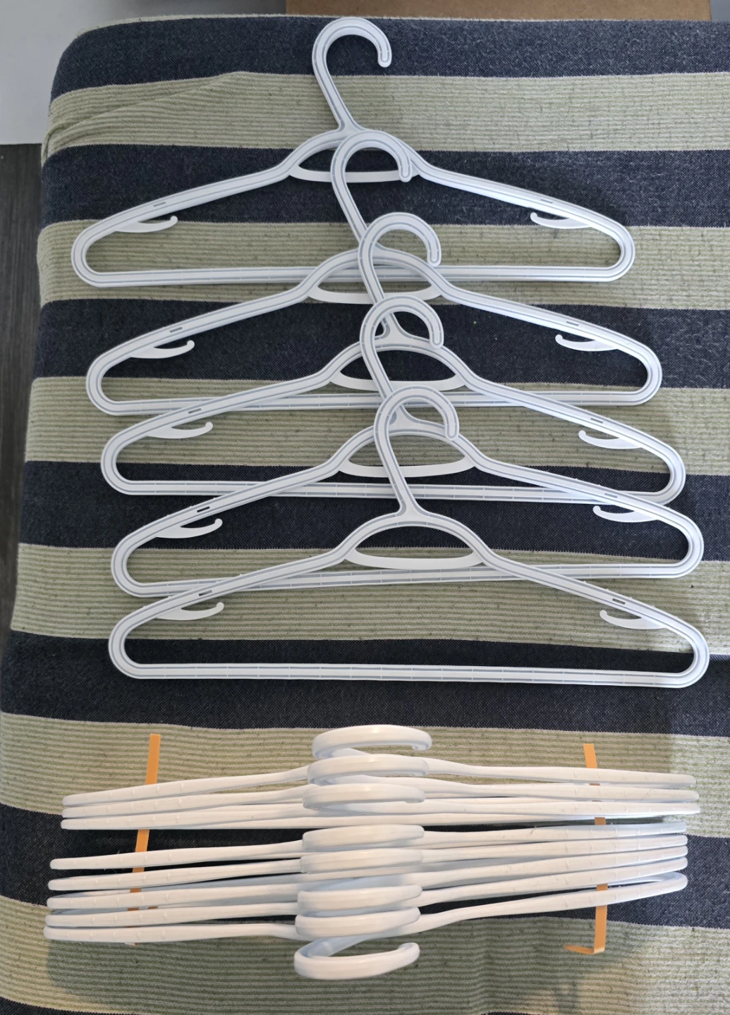 White Plastic Hangers - Set of 13
