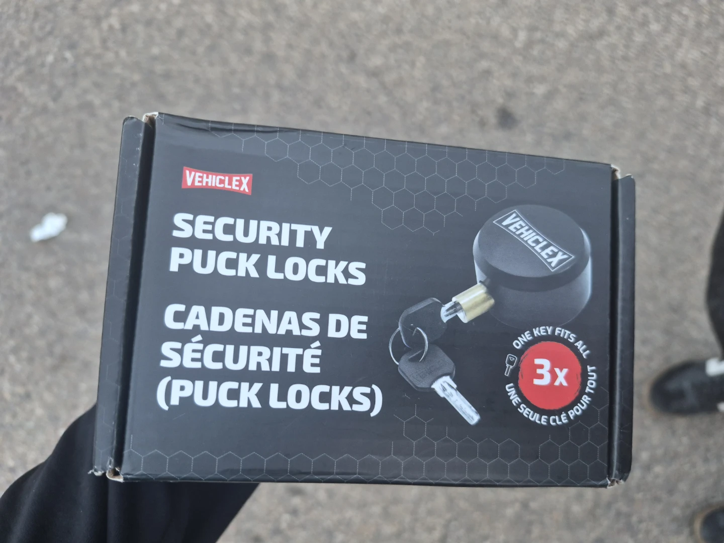 Vehiclex Security Puck Locks 3-Pack