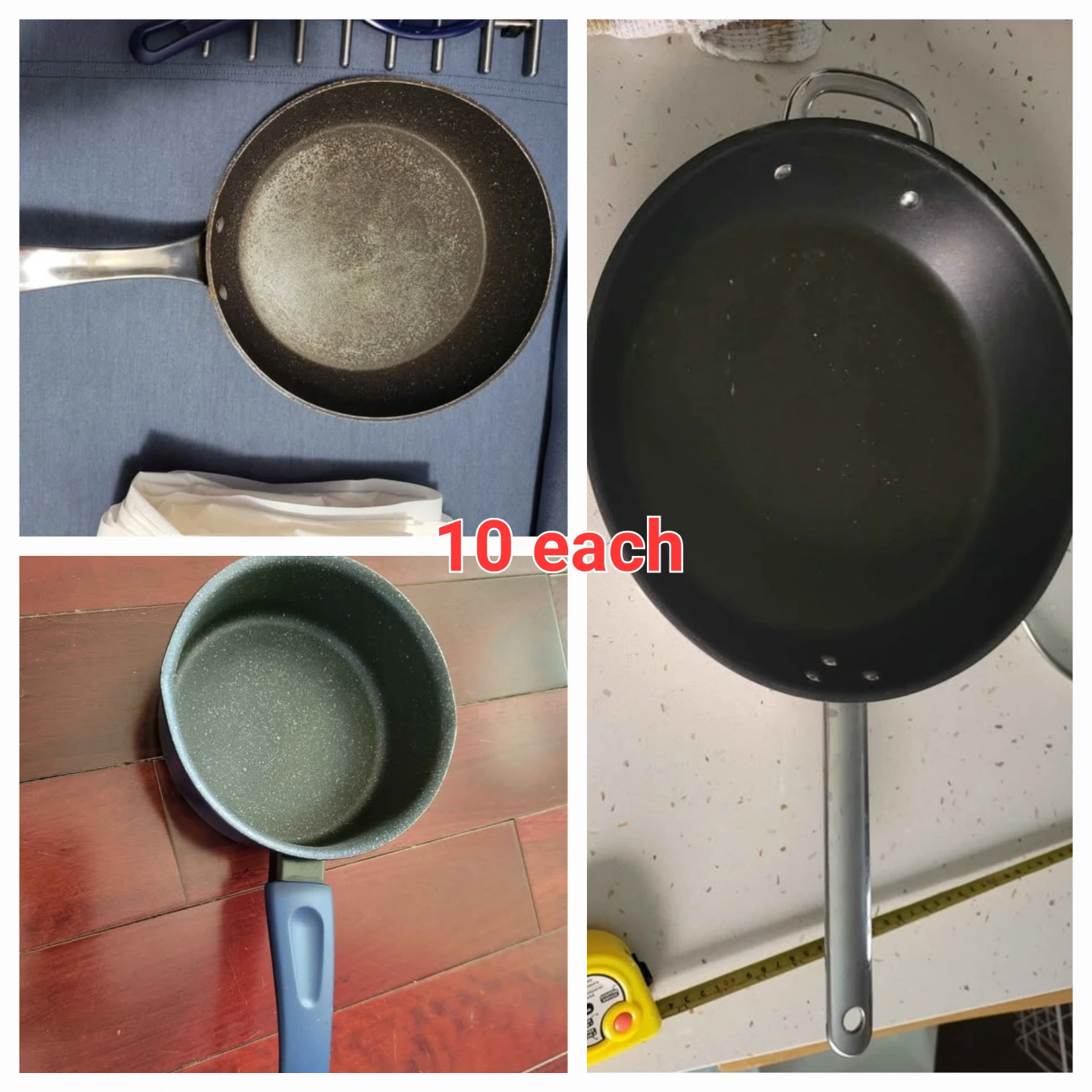 Assorted Non-Stick Frying Pans and Saucepan