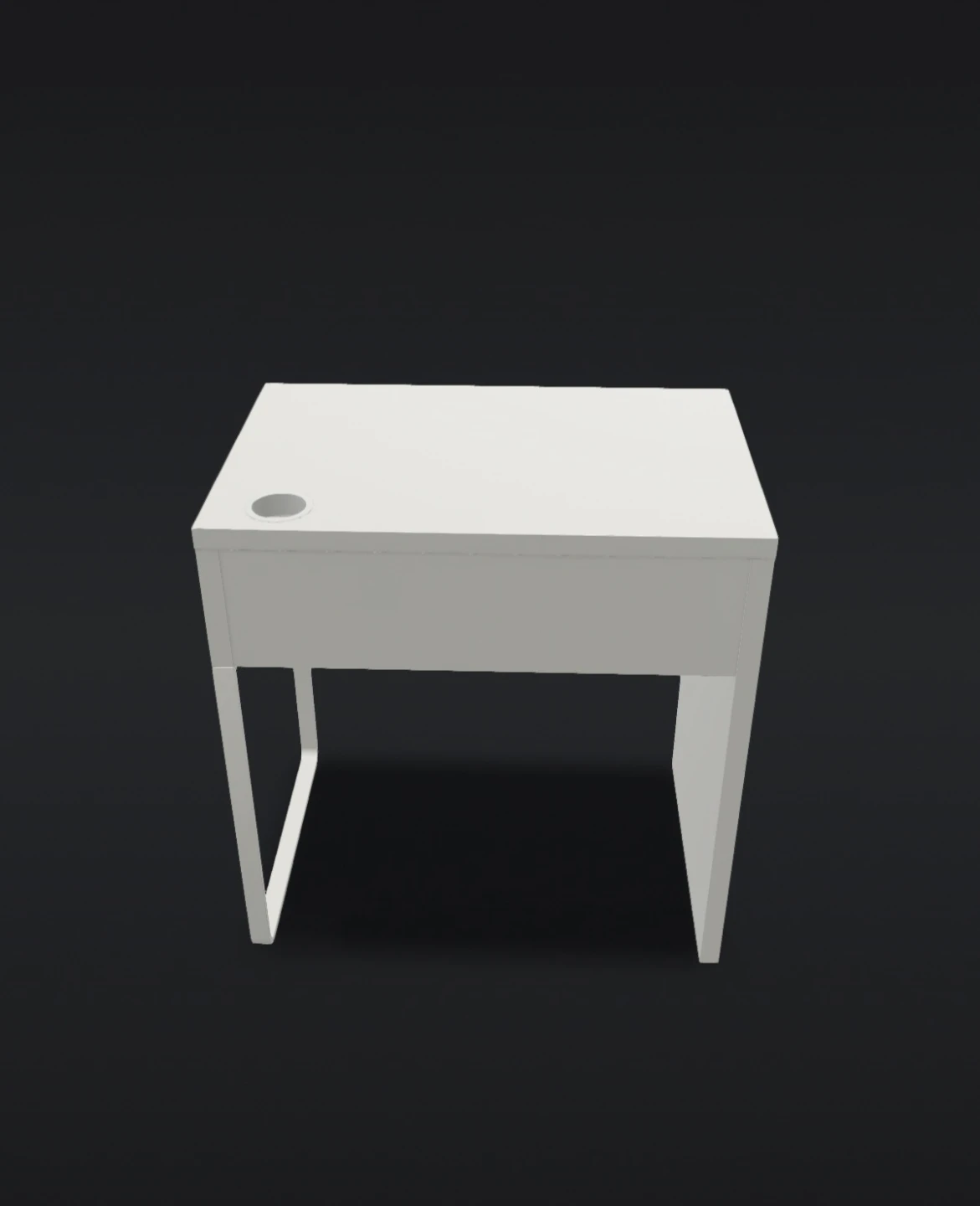 White desk from IKEA (75cm x 50cm x 75cm)