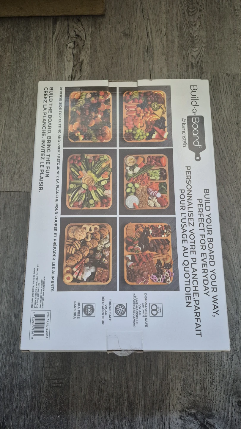 BRAND NEW : Build-a-Board Bamboo Serving Boards - Set of 2