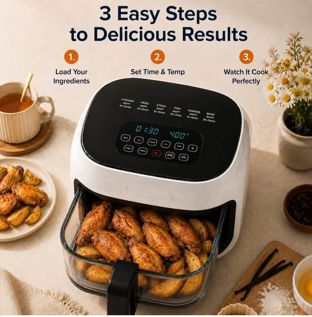 Digital Glass Air Fryer - photo 3