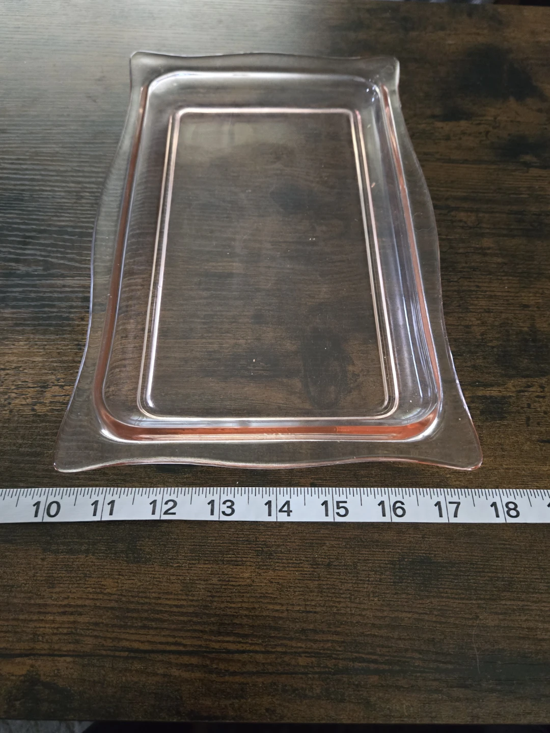 Vintage Pink Depression Glass Tray - photo 2