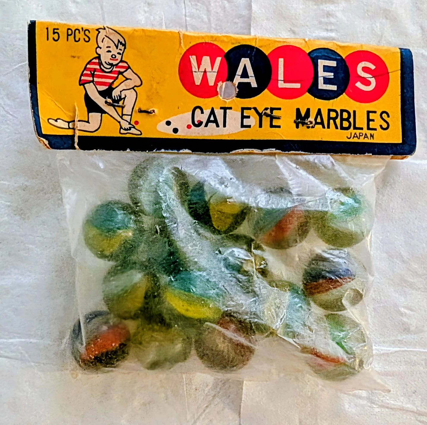Vintage Wales Cat Eye Marbles 15 Piece Set - photo 2