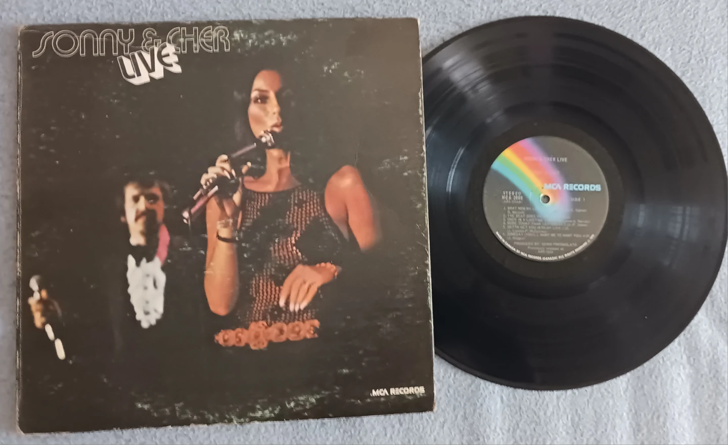 Sony &Cher Vinyl Record Live LP