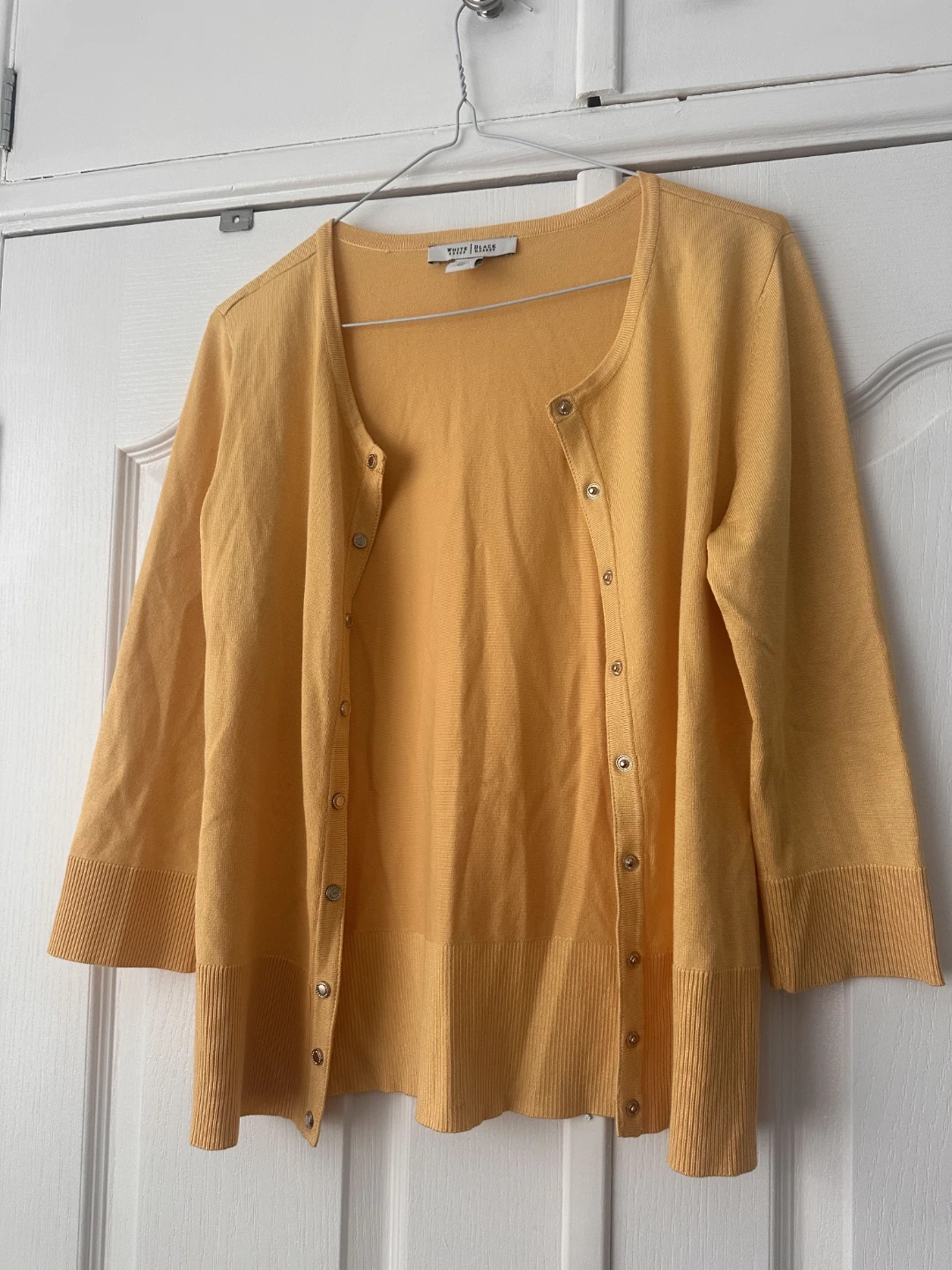 White House Black Market Yellow Cardigan (Size S) - photo 5