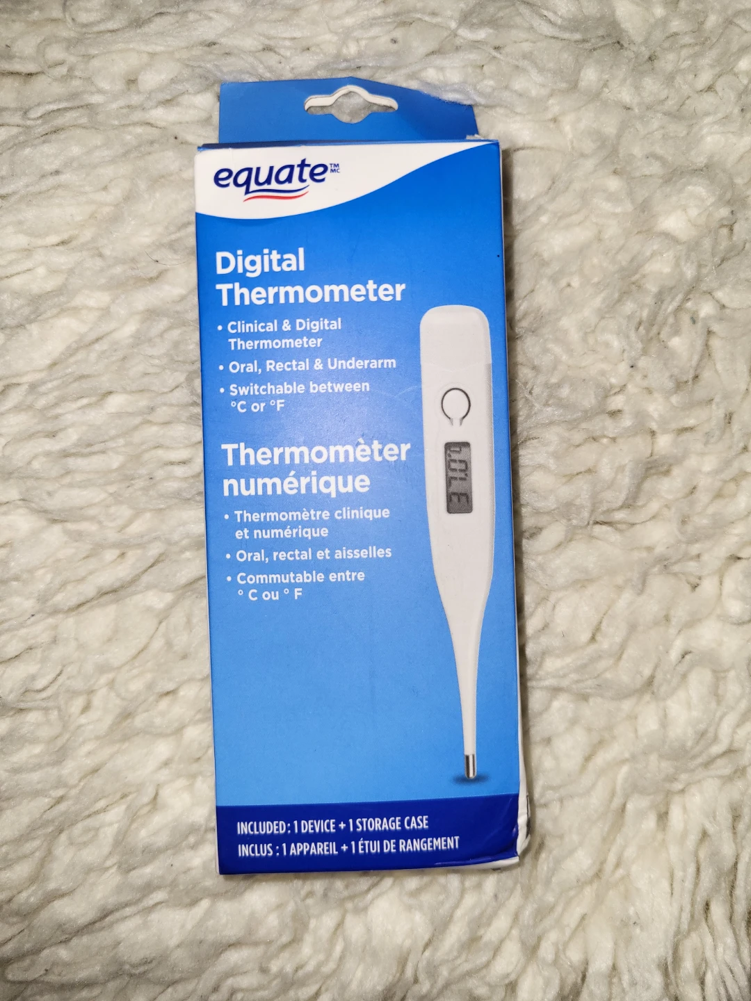 Equate Digital Thermometer with Storage Case