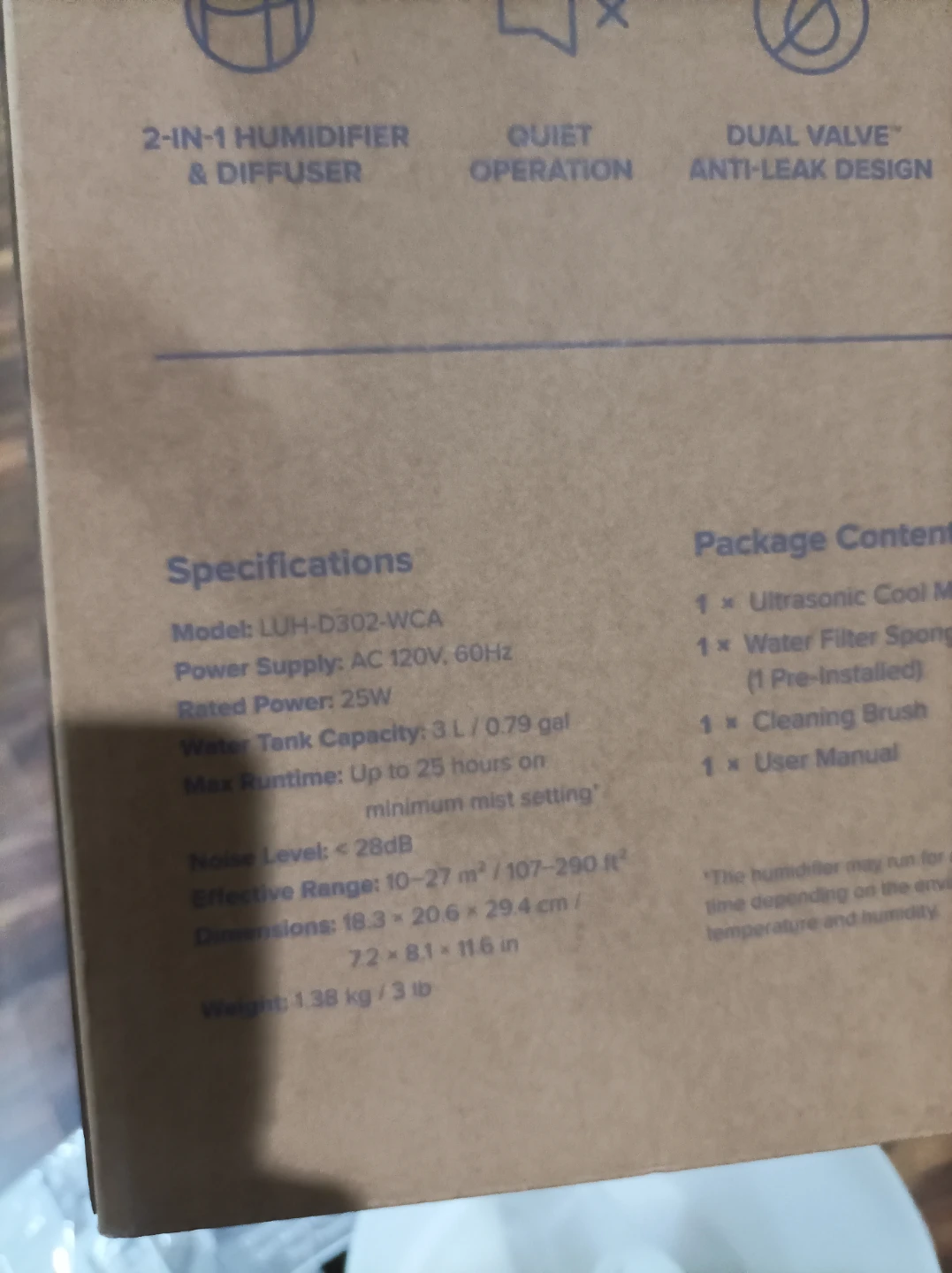 LEVOIT 3L Cool Mist Humidifier – Excellent Condition - photo 4