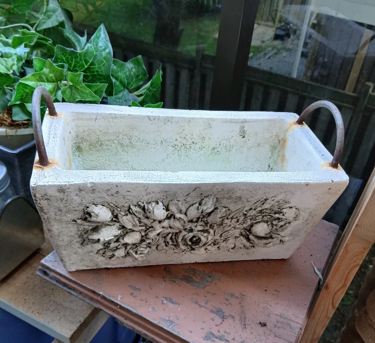 Vintage Style Floral Planter Box