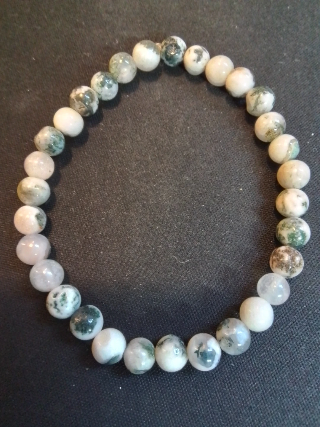 Tree Agate beaded bracelet