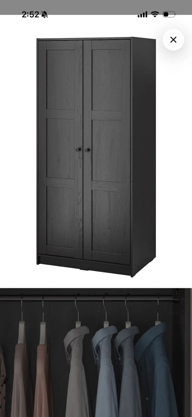 IKEA Vuku Wardrobe Black - photo 4