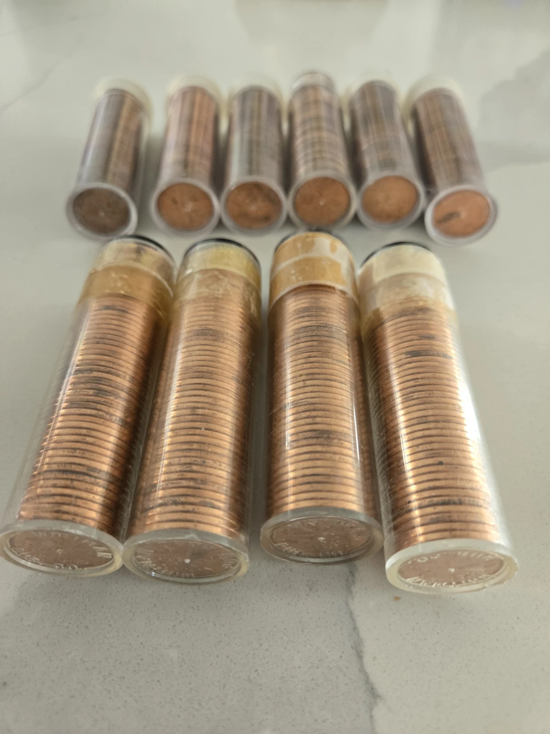 Collection of 10 Rolls of Canadian Pennies - photo 3