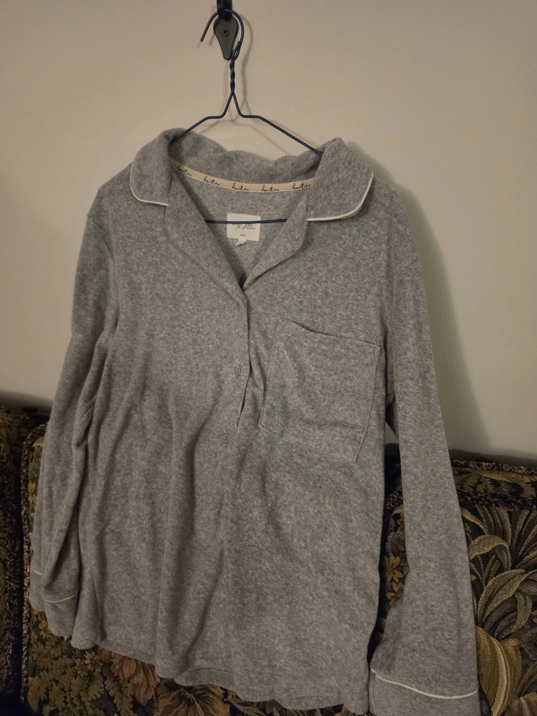 Next Grey Fleece Pyjama Top