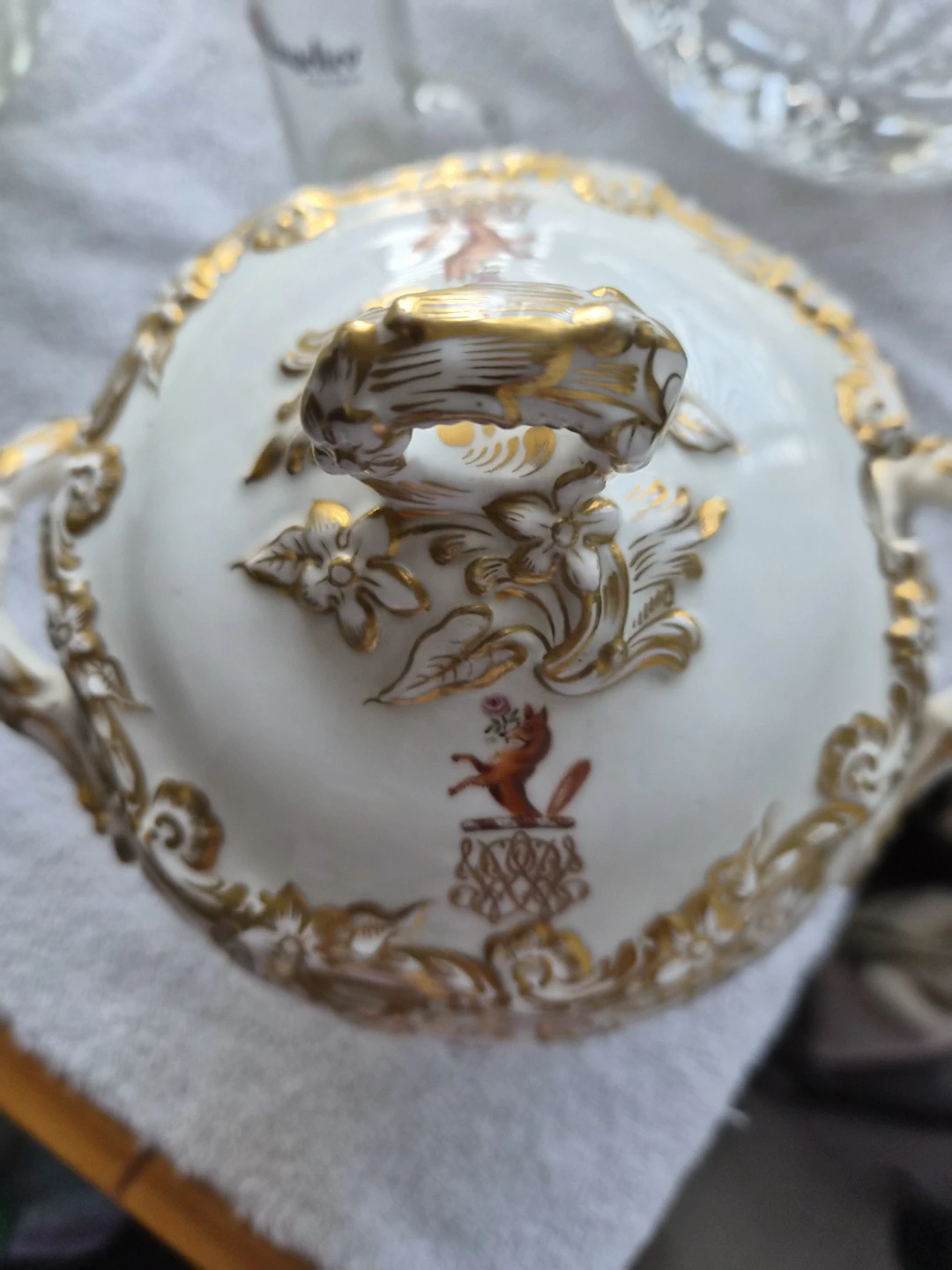 Vintage Porcelain Lidded Sugar Bowl