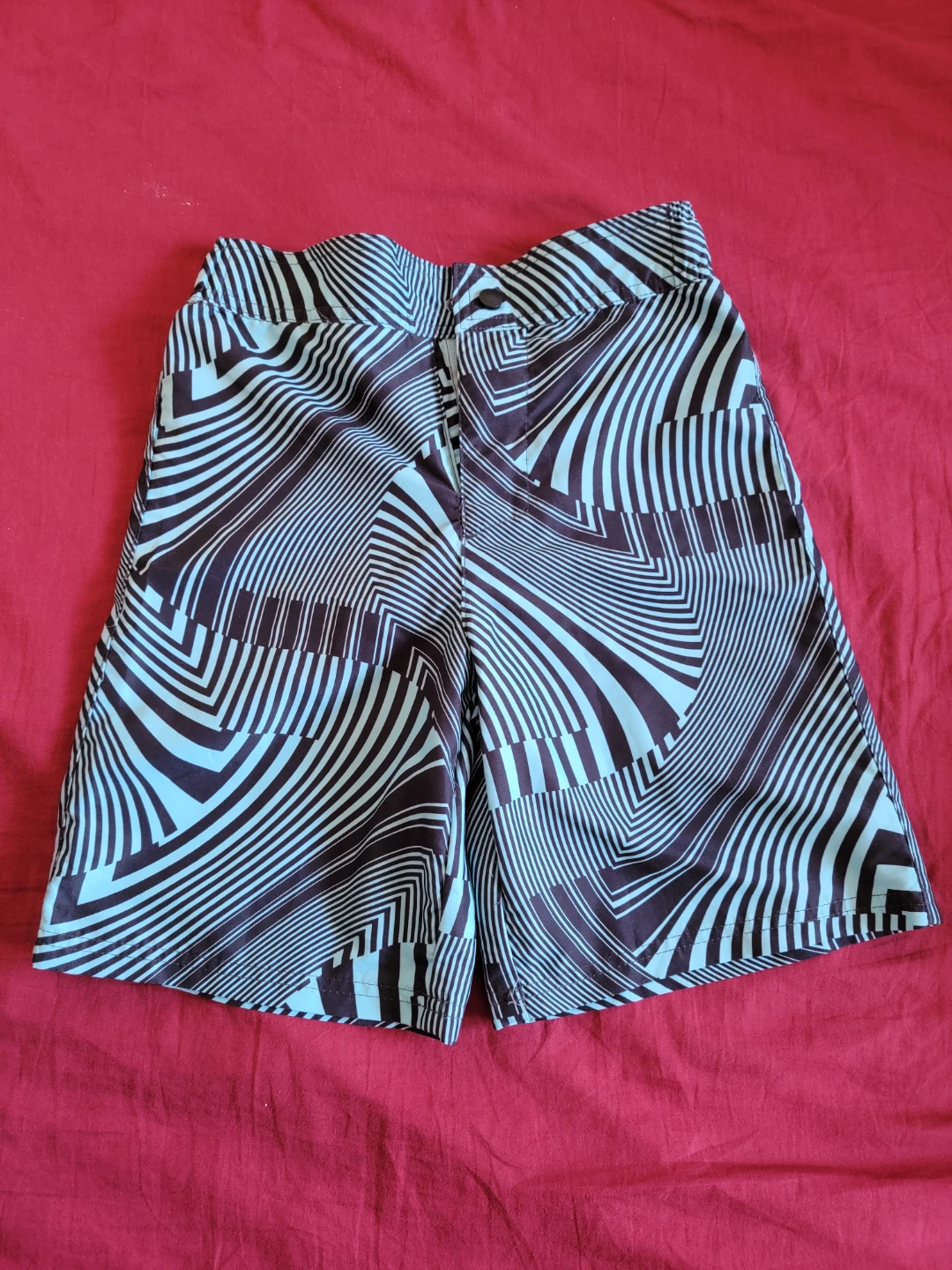 Black and blue patterned board swim shorts - photo 2