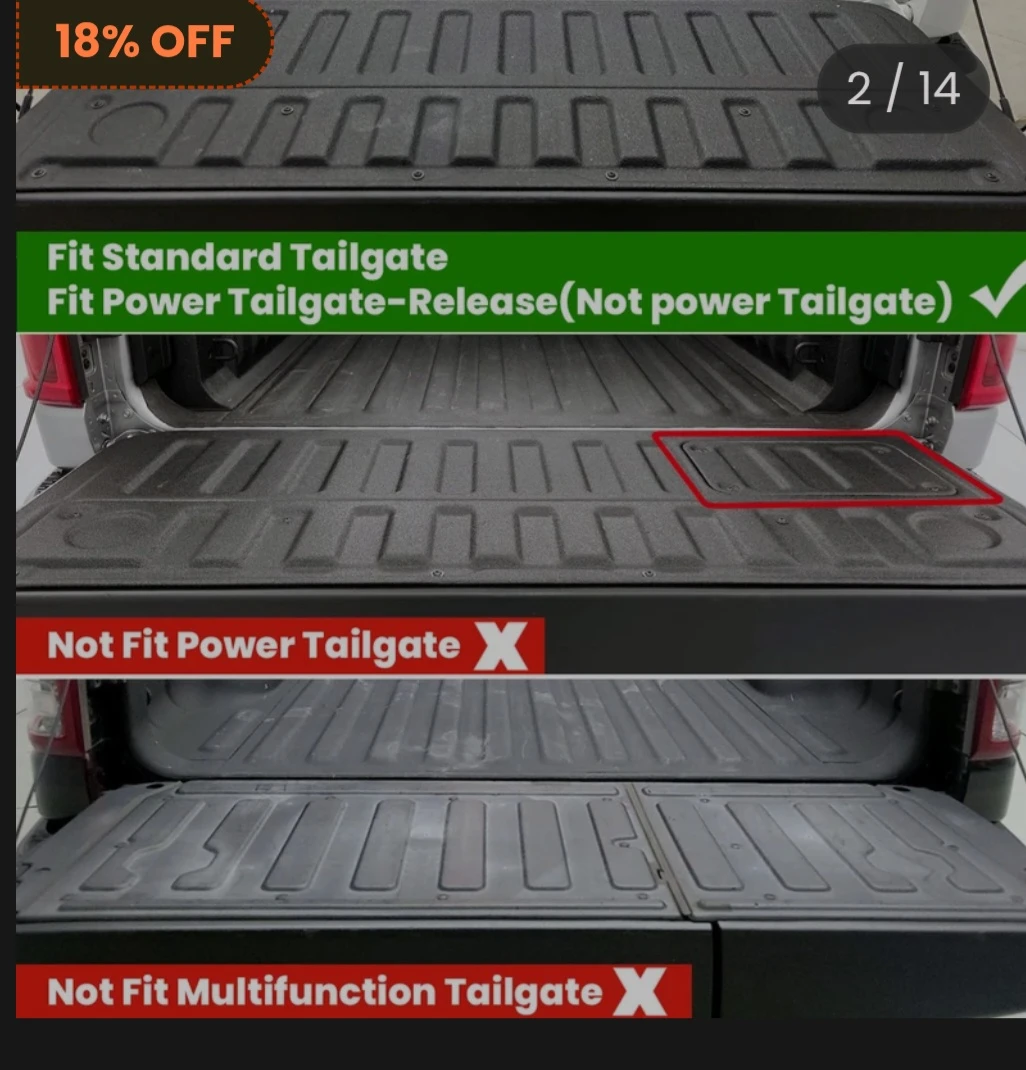 2019-2027 Ram 1500 Truck Bed Mat & Tailgate Mat brand new - photo 5