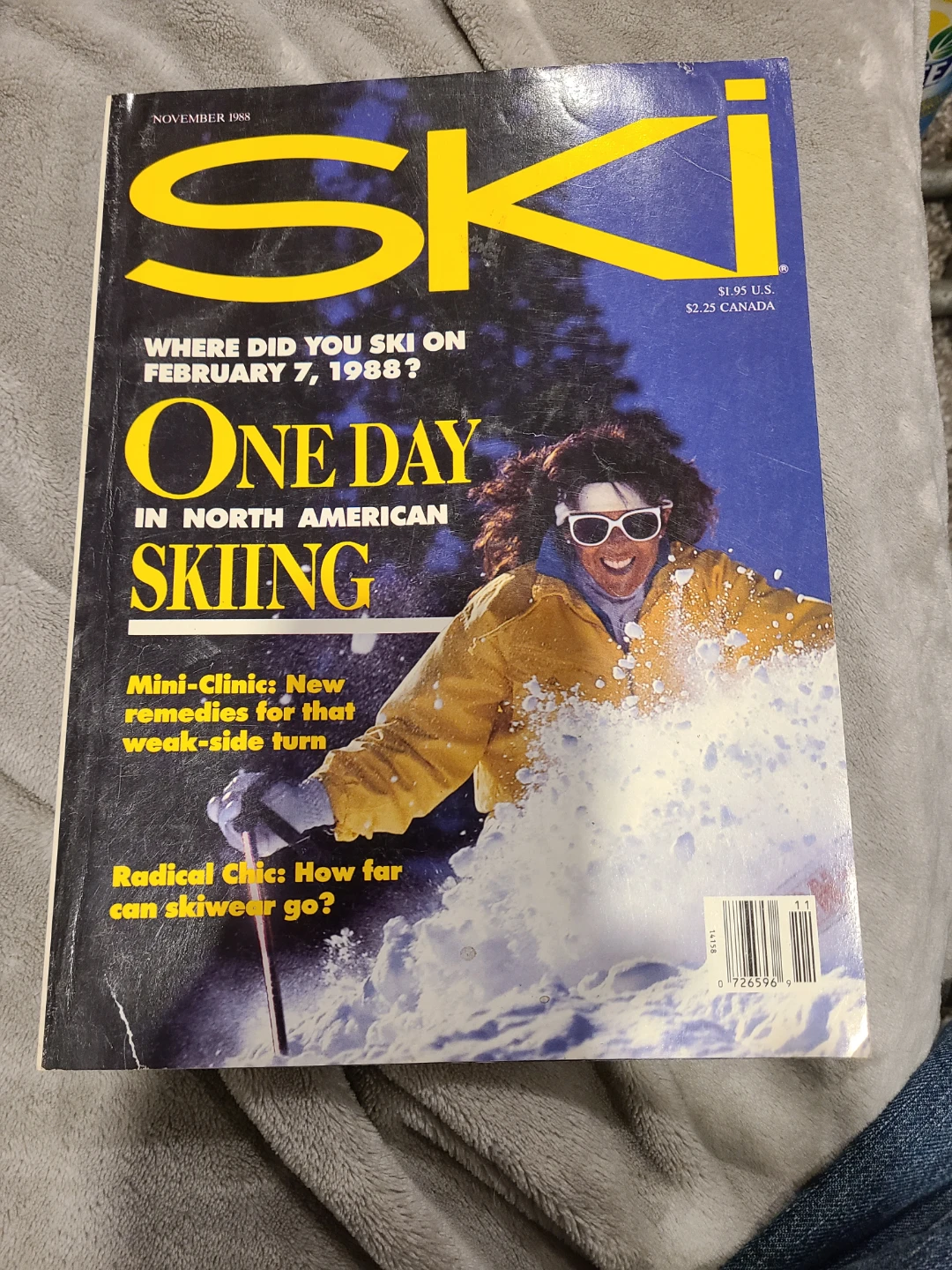 Vintage SKI Magazine November 1988