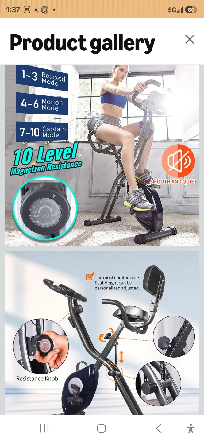 3-in-1 Folding Exercise Bike - photo 5
