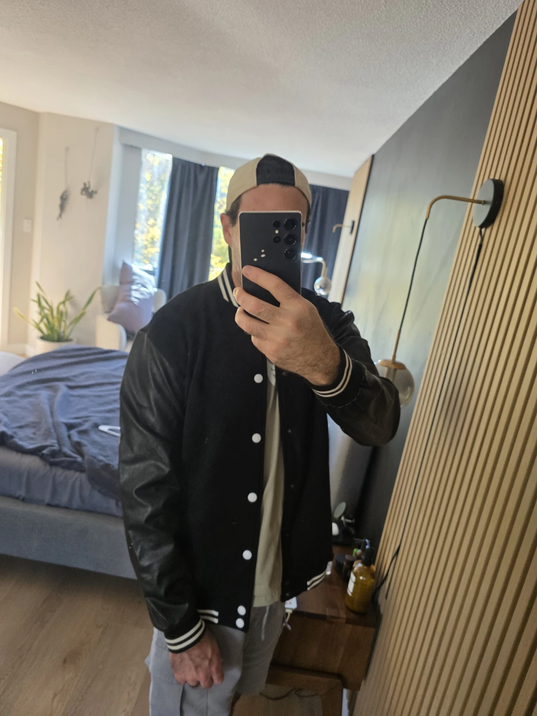 COOFANDY Varsity Jacket Black - photo 2