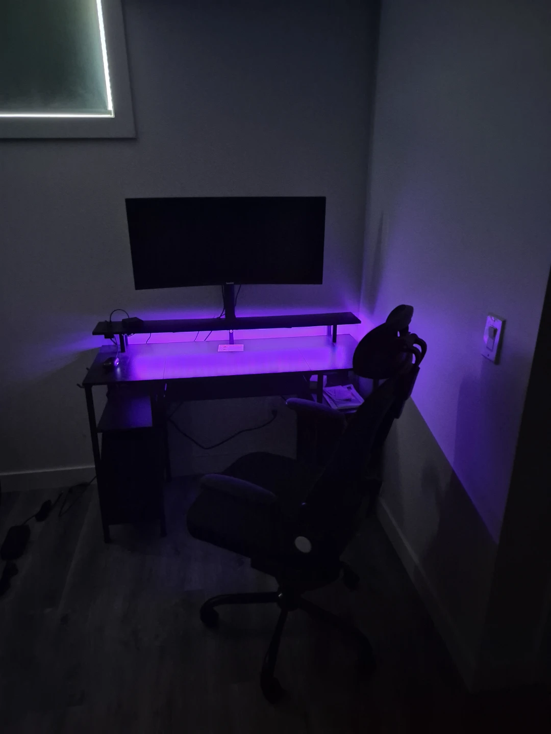 LED Lighting Computer Table and Chair