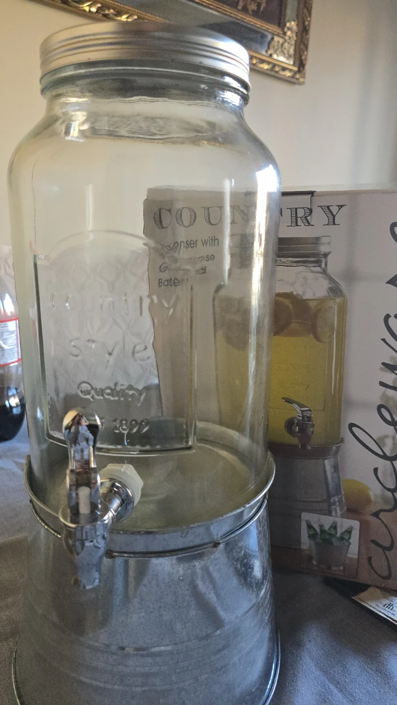Country Style Glass Beverage Dispenser - photo 2