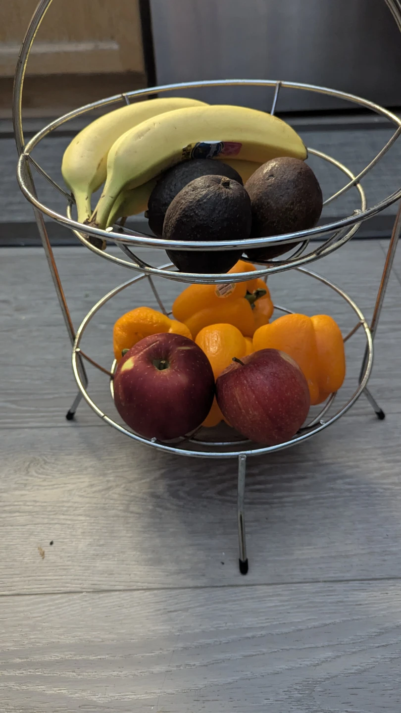 Two-Tier Chrome Fruit Basket - photo 3
