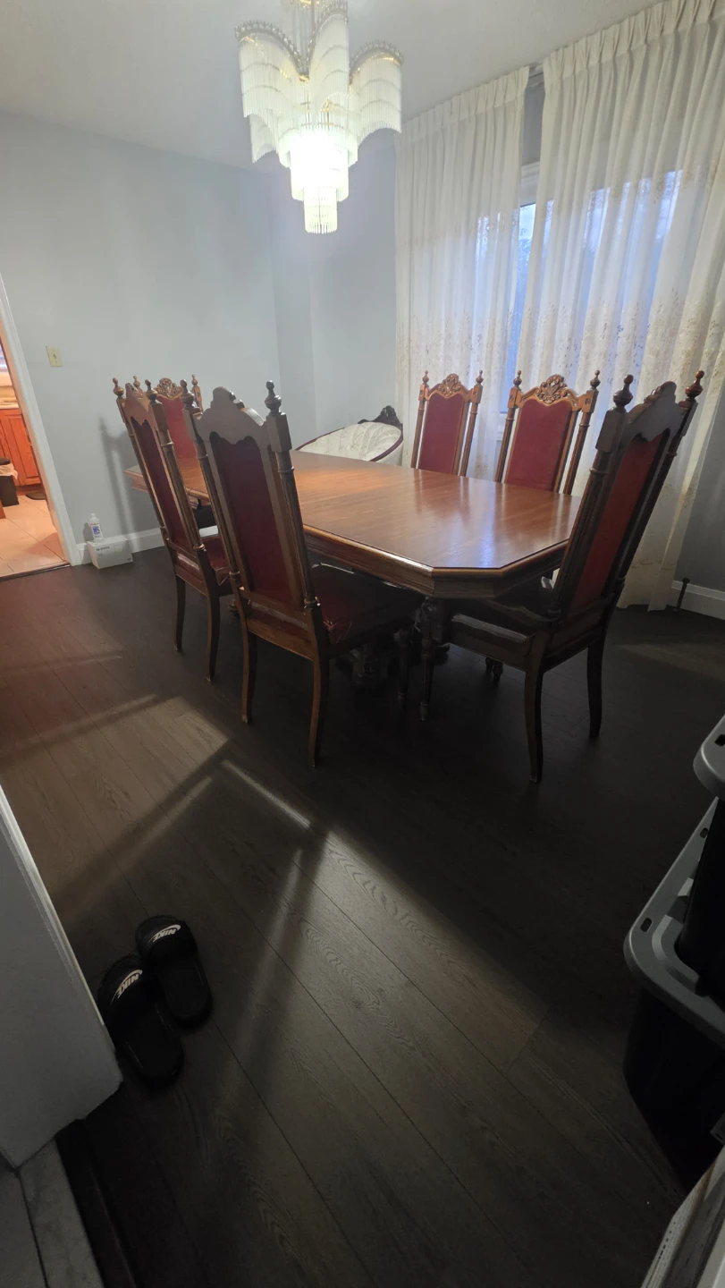 Vintage Wooden Dining Table and Chairs - photo 3