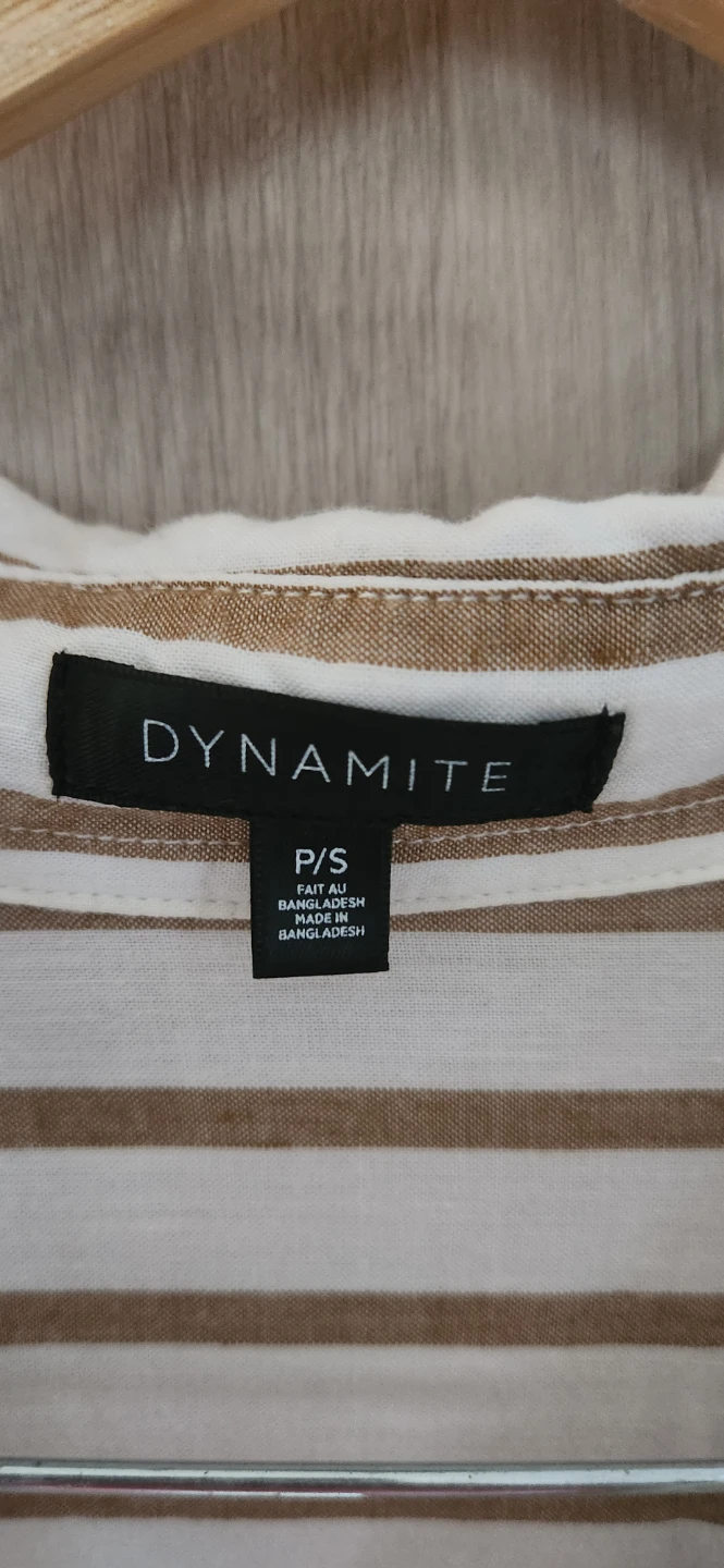 Dynamite Striped Shirt Dress with Belt - photo 3