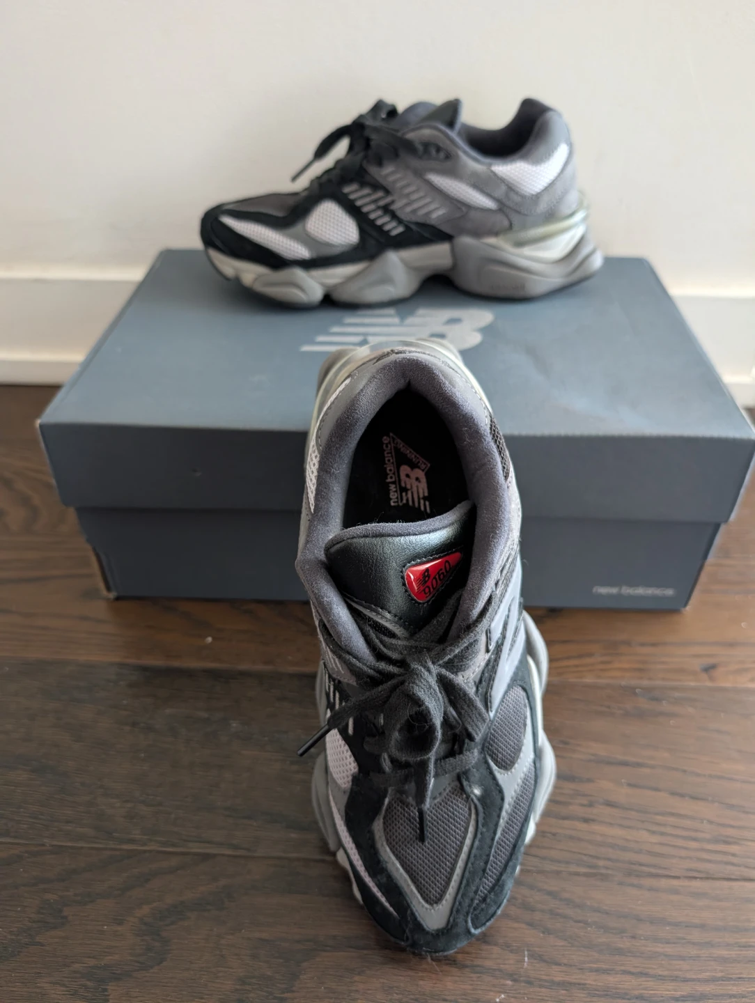 New Balance 9060 Grey Black Running Shoes