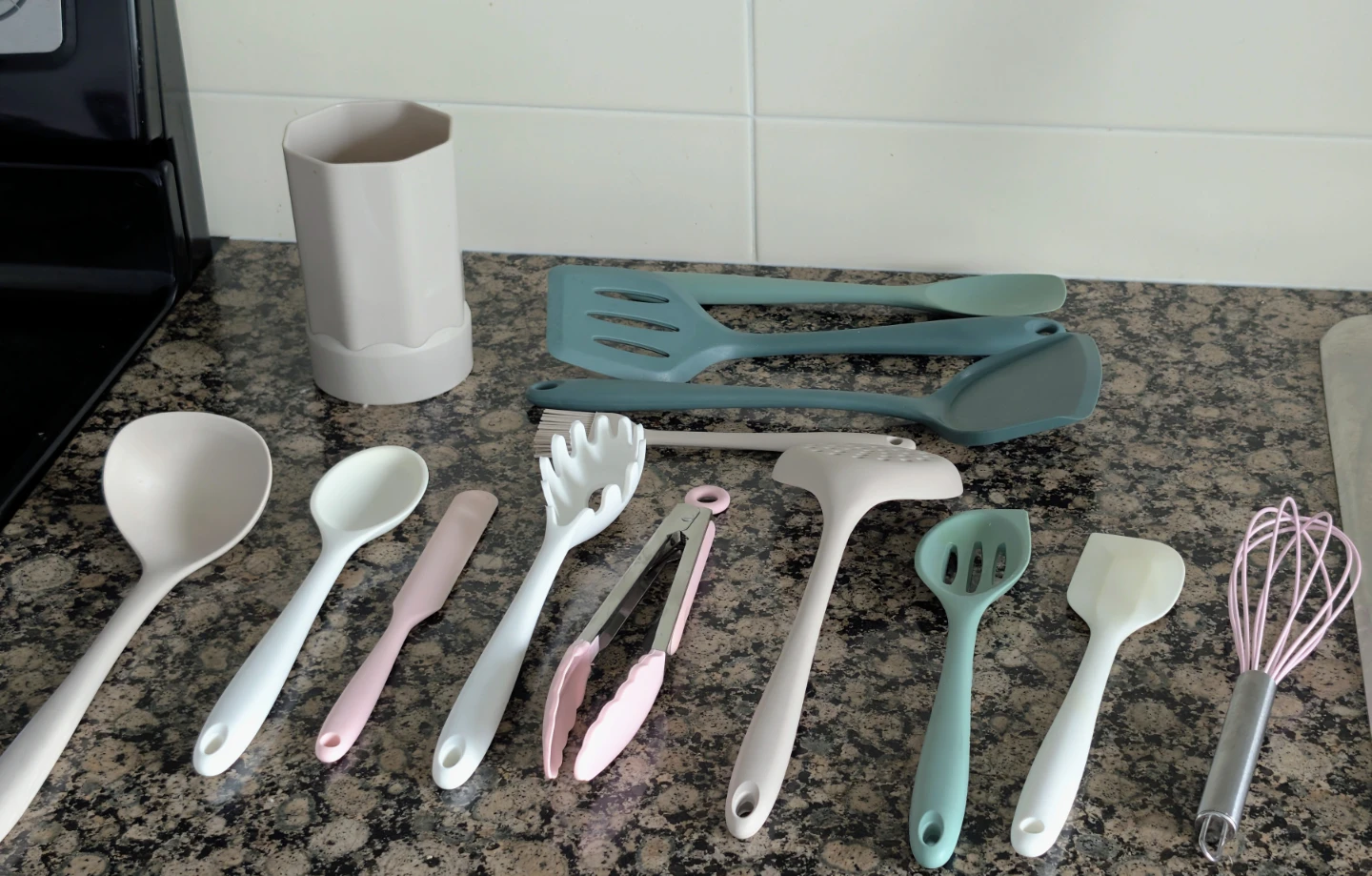 15 Piece Silicone Kitchen Utensil Set - 446° F Heat resistant - photo 2