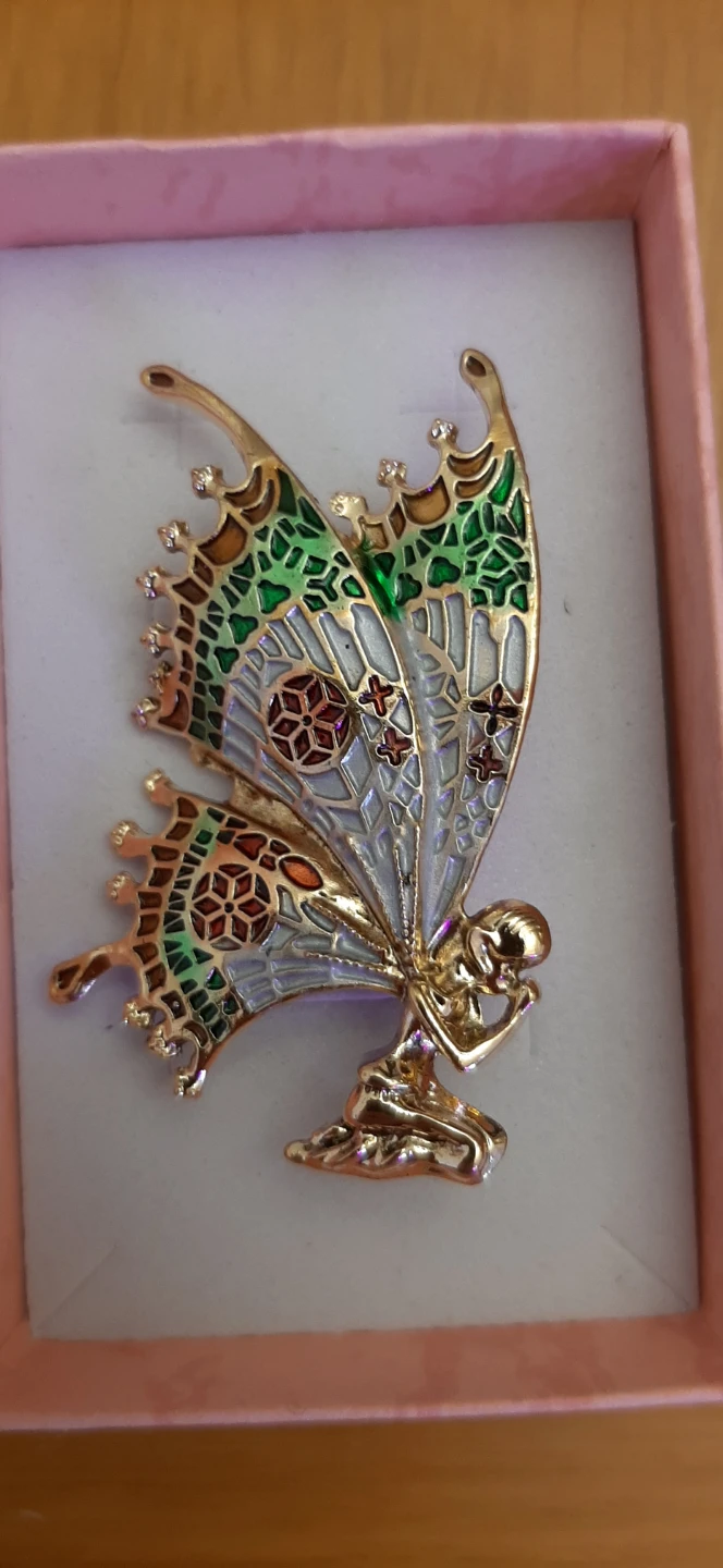 Kneeling Fairy Angel brooch - photo 2