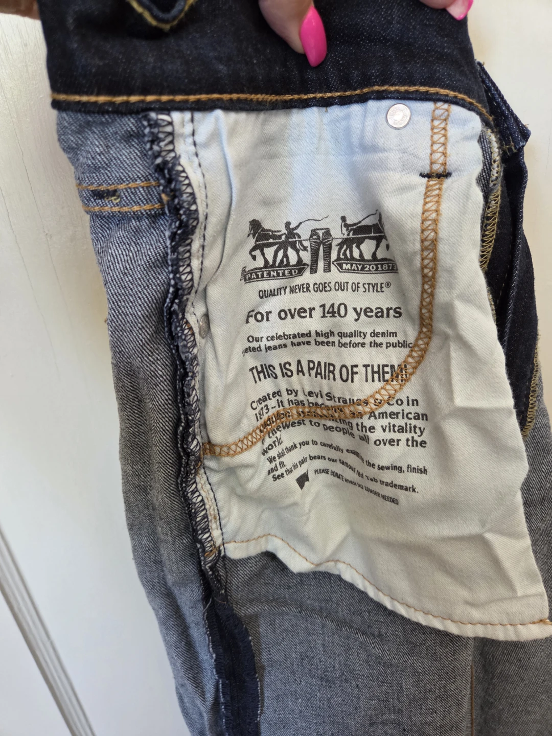 LEVI'S 513 Men's Jeans 30x32 Dark Blue - photo 5